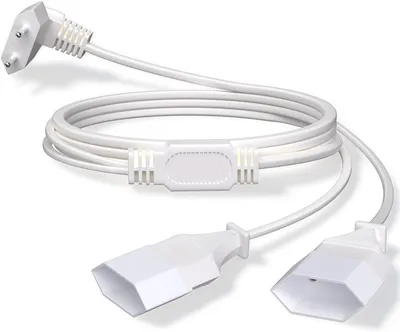 Obrázek produktu pro Prodlužovací kabel 2 metry s 2 zásuvkami typu euro a plochou zástrčkou, 2,5 A