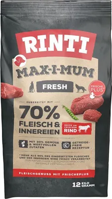 Produktbild von Rinti Max-I-Mum Rind – getreidefreies Trockenfutter mit Rind 12 kg