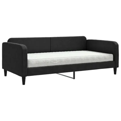 Produktbild von VidaXL 3196805, Sofabett, Schwarz, Schaum, Metall, Polyester, Holz, 2230 mm, 1100 mm
