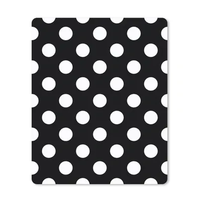 Produktbild von MuchoWow® Mauspad Mousepad Polka dots - Muster - Schwarz und Weiß 19x23 cm - Mousepads - Maus Mat - Pad - Mausunterlage - Mauspads - Spielen