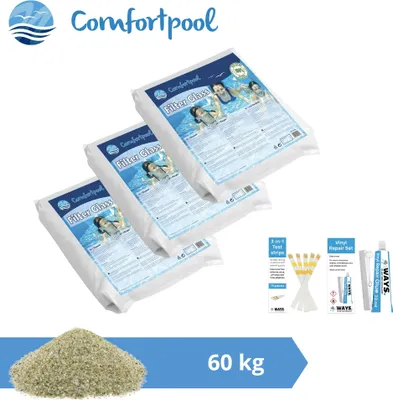 Obrázek produktu pro Skleněné kuličky Comfortpool - Vhodné pro čerpadlo pískového filtru - 60 kg a drhnoucí kartáč WAYS