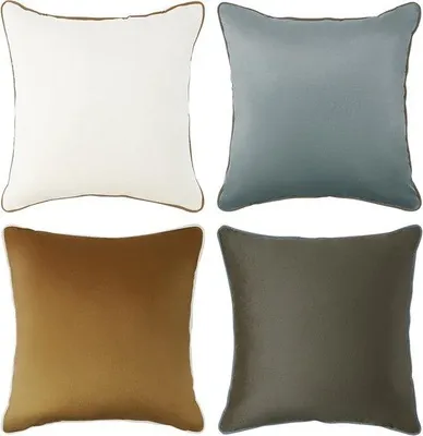 Zdjęcie produktu dla Poszewki na poduszki Unyqoos® 50 x 50 cm – zestaw 4 sztuk wykonanych w 100% z wysokiej jakości aksamitu, efektowny gradient kolorystyczny, ukryty zamek błyskawiczny, idealne do sofy, salonu, balkonu