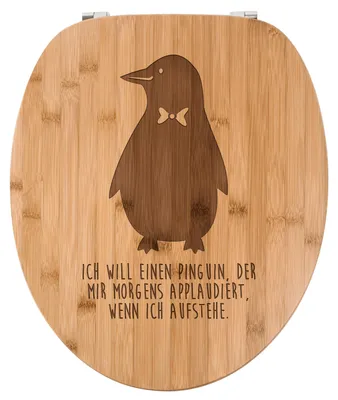 Produktbild von Mr. & Mrs. Panda WC Brille Pinguin - Transparent - Geschenk, Nordpol, Anzug, Wrack, Pingu, Fliege, Sitz, Toilettendeckel, Deckel, Klodeckel, WC-Brille