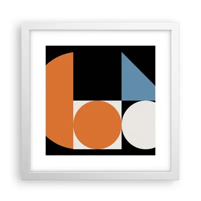 Produktbild von Gerahmtes Poster - Weißer Rahmen - Stück Geometrisch Räder - 30x30 cm - Wand Bild - Wanddeko - Wandbilder - Kunstposter - Wandposter - Bilderrahmen - Bilder - Kunstdruck - P2WAC30x30-4879