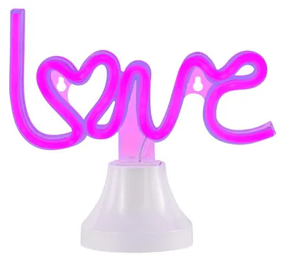 Produktbild von LED Tischleuchte, Neon, Love, pink, USB, L 24 cm