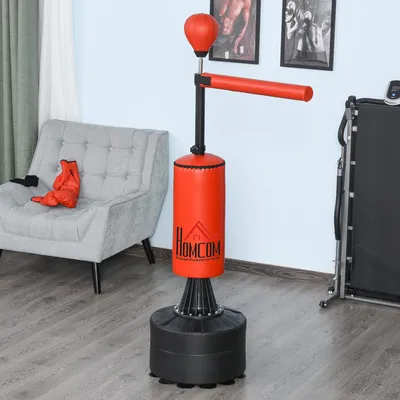 Produktbild von Sweiko Boxsack stehend 155-205cm Höhenverstellbar Standboxsack mit 360° Reflexstange Speedball, Boxhandschuhen Pumpe, Punchingball Set für Erwachsene Jugendliche, Kickboxsack für Box Training