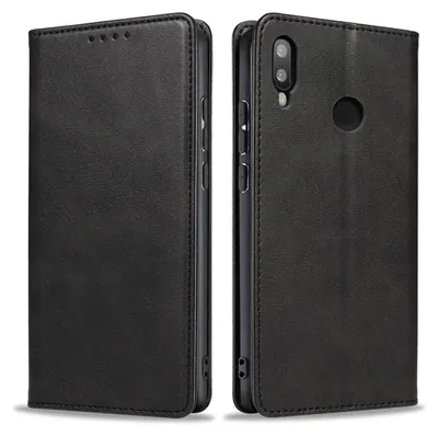 Produktbild von Handyhülle für Huawei P20 Lite Kunstleder Flip Cover Hülle Handytasche Case Kartenfach Farbe: Schwarz
