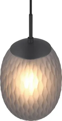 Zdjęcie produktu dla Lampa wisząca FACETTE czarna-dymiona 1xE27x25W szkło wym:150x17x17cm IP20 Trio