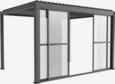 Produktbild von sweeek - Schiebetür 4m für Pergola Triomphe 3x4m - Anthrazit