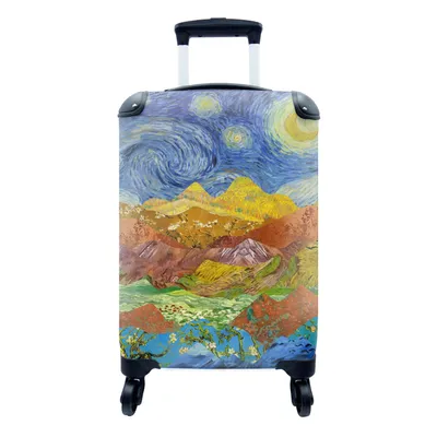 Produktbild von MuchoWow® Koffer Handgepäck Trolley Rollkoffer Kleine Reisekoffer mit 4 Rollen - Van Gogh - Alte Meister - Malerei - Cabin Size < 55x40x23 cm & 55x40x20 cm - Fotokoffer - Kabinenkoffer - Boardgepäck - Reise-Box - Reisekoffer - Reisegepäck - Koffer mit Bild - Trolley für Kinder