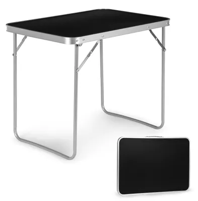 Produktbild von Touristentisch, Picknicktisch, klappbare Platte, 80x60 cm, schwarz