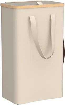 Immagine prodotto di Cesto portabiancheria salvaspazio - 52 litri - Beige - Tessuto Oxford
