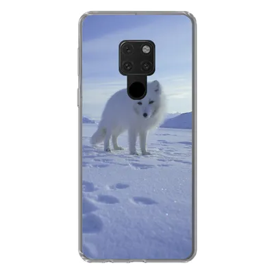 Produktbild von MuchoWow® Handyhülle Schutzhülle Hülle für Huawei P40 Lite Fuchs - Schnee - Berge Silikon Softcase Handy Hülle - Handy