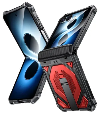 Produktbild von Handyhülle Klapphülle Kickstand für Samsung Galaxy Z Flip 7 + 8 5G Outdoor Rot