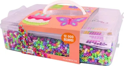 Zdjęcie produktu dla Zestaw koralików do naprasowywania Happy, 12 000 sztuk wraz z akcesoriami