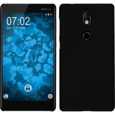 Produktbild von PhoneNatic Case kompatibel mit  Nokia 7 - Hülle schwarz gummiert Hard-case Cover