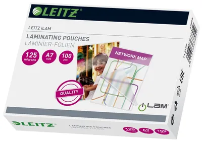 Obrázok produktu pre Esselte Leitz - 100er-Pack - glänzend - A7 (74 x 105 mm) Taschen für Laminierung (33805)