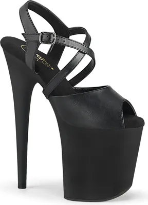 Produktbild von FLAMINGO-824 Damen Sandale von Pleaser, Schwarz Matt , EU 38, US 8