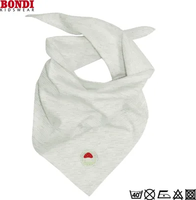 Produktbild von Bondi Kidswea Tuch gestreift ´Made with love´ - Baby Tuch grau