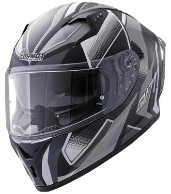 Image de Germot Helm GM 711, finition noir mat/gris - Taille XL
