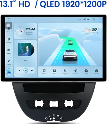 Produktbild von Carplay Dla Toyota Aygo Citroen C1 Peugeot 107 13.1" Android 13 radio samochodowe GPS Navi WIFI BT RDS USB DAB+ 2+64G