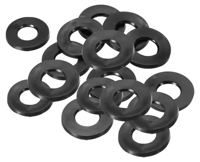 Produktbild von 16 Gummiringe, schwarz, 12 mm Innendurchmesser, 24 mm Außendurchmesser, 3 mm dick