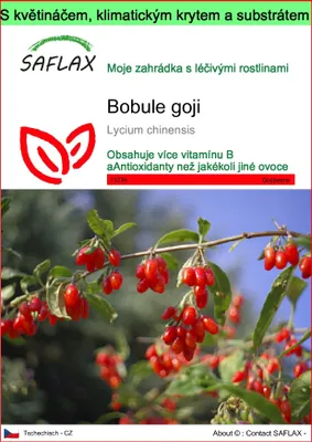 Obrázek produktu pro SAFLAX Garden to go - bobule goji - Lycium chinensis - 200 Semena - S květináčem, klimatickou poklicí a pěstebním substrátem