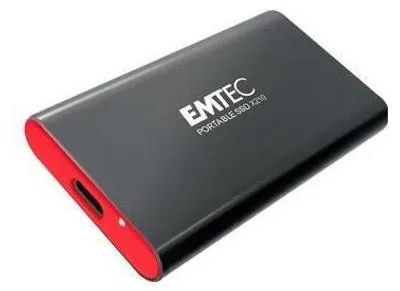 Zdjęcie produktu dla Emtec X210 ELITE, 2 TB, USB Type-C, 3.2 Gen 2 (3.1 Gen 2), 1100 MB/s, 10 Gbit/s, Czarny, Czerwony