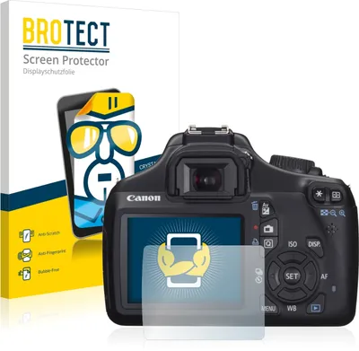 Produktbild von 2x Für Canon EOS 1100D Schutzfolie BROTECT Displayschutz Display Schutz Folie Klar Transparent