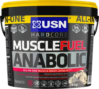Produktbild von USN Muscle Fuel Anabolic (4000g) Cookies & Cream - Gewichtszunahme - Ohne Kreatin