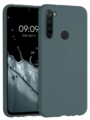 Produktbild von kwmobile Handyhülle für Xiaomi Redmi Note 8 (2019 / 2021) Hülle - TPU Case - Kabelloses Laden - Schutzhülle Cover in Dunkler Schiefer
