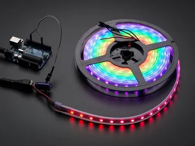 Produktbild von Adafruit NeoPixel Digital RGB LED Streifen - 60 LED, schwarze Leiterbahn, 4m
