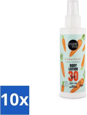 Produktbild von Organic Shop - Sonnencreme LSF 30 - Sonnenschutz - 150 ml - Vorteilspack - 10 Stücke