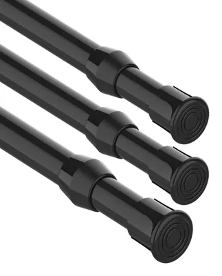 Productafbeelding van Gordijnstang 75-100 cm, 3-delige set, zwart, 13 mm, voor keuken