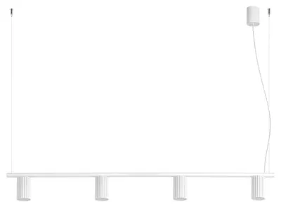 Immagine prodotto di Lampadario KARBON 4 bianco 4xGU10 10W in alluminio 212x6,5x122 cm Sollux Lighting