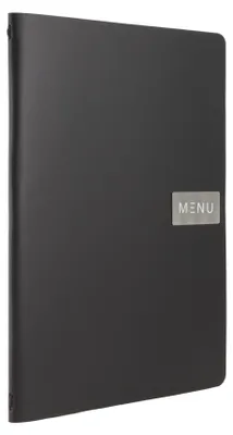 Productafbeelding van Securit Menukaart A4 Leather |Menumap |Zwart