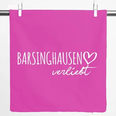 Produktbild von Huuraa Kissenbezug Barsinghausen verliebt 40x40cm Fuchsia Baumwolle Dekokissenbezug Geschenkidee