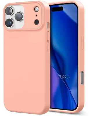 Image de Coque pour iPhone 17 Pro, Protection Silicone Liquide Souple Slim Léger Anti-Rayures - Rose
