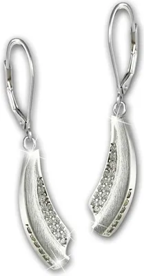 Produktbild von SilberDream Ohrringe Klassik Zirkonia Damen 925 Echt Silber Ohrhänger SDO4344W