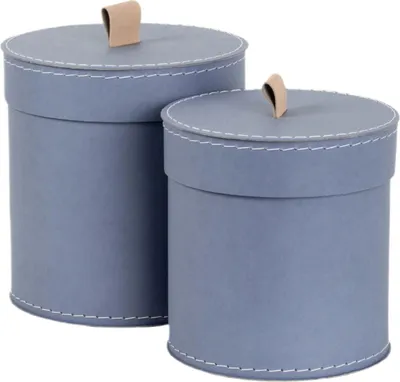 Image de Bigso Leonore bleu Boîte de rangement Set 2 pièces