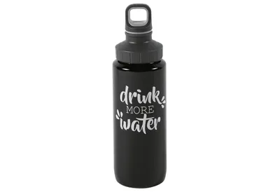 Produktbild von EMSA N30102, Tägliche Nutzung, 600 ml, Schraubdeckel, Edelstahl, Schwarz, Polypropylen (PP)