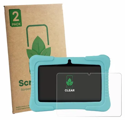 Produktbild von 2x ScreenLeaf Schutzfolie für SaveFamily Kids Tablet 7" nachhaltiger Displayschutz Display Schutz Folie Klar Transparent