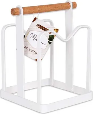 Image de Rond de serviette Confortime Maison Blanc (14,2 x 12,2 x 18,7 cm)