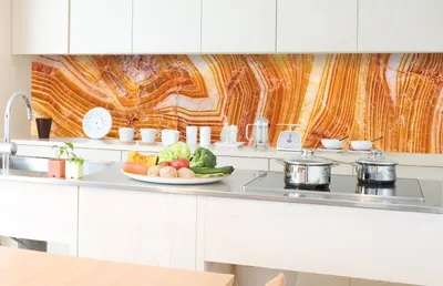 Produktbild von Küchenrückwand Folie selbstklebend ACHAT 350 x 60 cm - Klebefolie - Dekofolie - Spritzschutz für Küche -