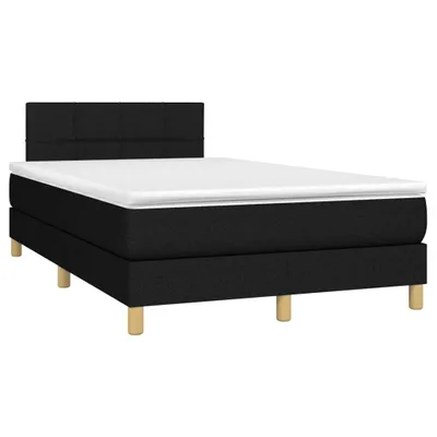 Obrázek produktu pro Skříňová postel s matrací černá 120x190 cm látka
