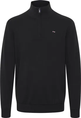 Produktbild von FQ1924 FQElias Herren Strickpullover Troyer Feinstrick Pullover mit Stehkragen und Reißverschluss