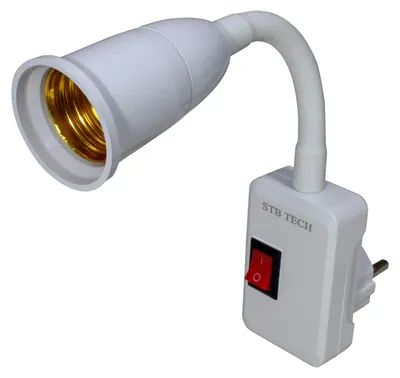 E27 Steckerleuchte mit flexiblem Schwanenhals und Schalter
