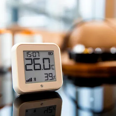 Productafbeelding van Shelly Plus H&T Gen. 3 Mocha: Temperatuur- en vochtigheidssensor, Wi-Fi