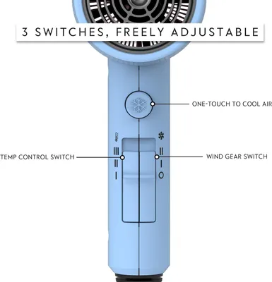 Produktbild von AINA Haartrockner mit Diffusor, Föhn für Frauen, fortschrittliche Ionentechnologie, Keramikbeschichtung, Cold Shot Eigenschaften Turbo Heat