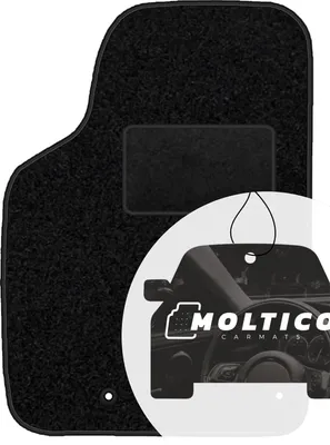 Produktbild von moto-MOLTICO Fahrer Fußmatte Auto Velours Fahrerseite Autoteppiche Schwarz Fahrermatte 1-teilig passend für Peugeot Partner 1 Citroen Berlingo 1 1998-2007
